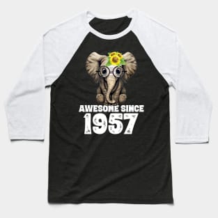 Awesome since 1957 63 Years Old Bday Gift 63th Birthday Baseball T-Shirt